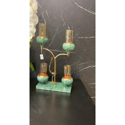 Grün Gold Kerzenständer set