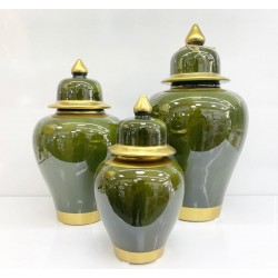 Grün Gold Vasen